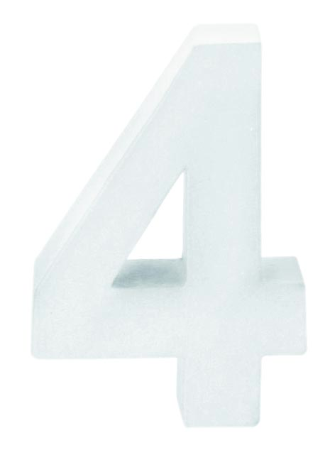 Papp-Zahl 4 10x3,5cm